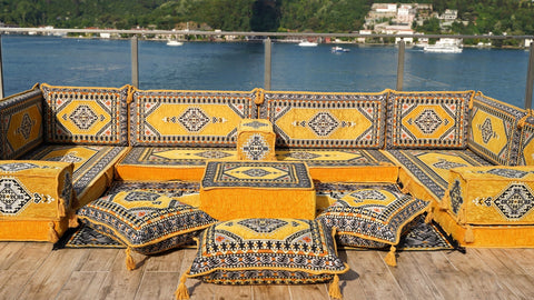 8 Thickness U Sofa Set, Floor Cushions, Moroccan Sofa Set, Arabic Jalsa Seating 8 Thickness U Sofa Set, Floor Cushions, Moroccan Sofa Set, Arabic Jalsa Seating
