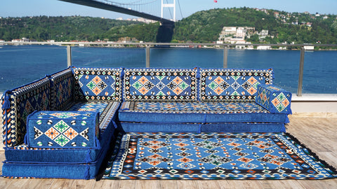 L Shaped Floor Sofa, Arabic Floor Seating Set, Turkish Floor Seating L Shaped Floor Sofa, Arabic Floor Seating Set, Turkish Floor Seating