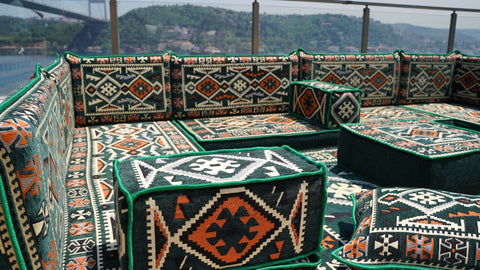 8 Thickness U Sofa Set, Floor Seating Sofa, Arabic Jalsa, Moroccan Sofa Set