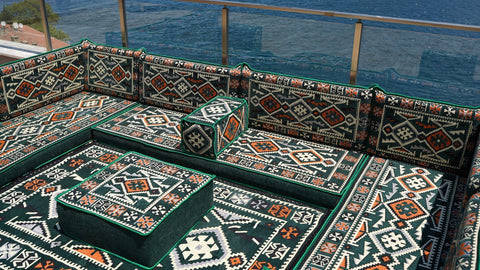 8 Thickness U Sofa Set, Floor Seating Sofa, Arabic Jalsa, Moroccan Sofa Set