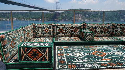 8 Thickness U Sofa Set, Floor Seating Sofa, Arabic Jalsa, Moroccan Sofa Set