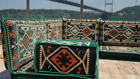 8 Thickness U Sofa Set, Floor Seating Sofa, Arabic Jalsa, Moroccan Sofa Set
