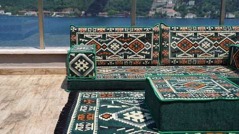 8 Thickness Single Seating Sofa, Arabic Sofa, Floor Cushions Set