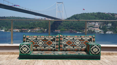 Loveseat Sofa, Arabic Majlis, Moroccan Sofa Seating Set