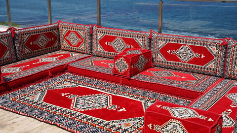 8 Thickness U Sofa Set, Arabic Sofa, Floor Cushions, Moroccan Sofa Set, Arabic Jalsa