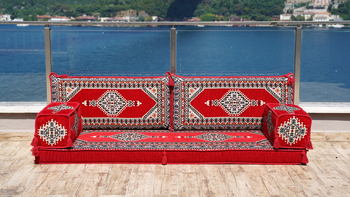 Loveseat Sofa, Arabic Majlis, Turkish Sitting Pillows
