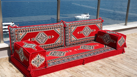 Loveseat Sofa, Arabic Majlis, Turkish Sitting Pillows