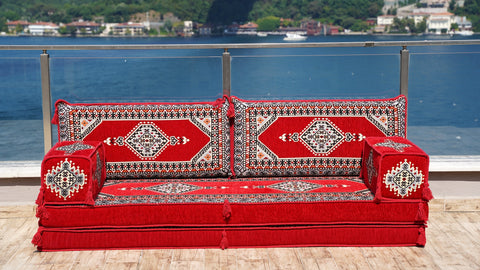 Loveseat Sofa, Arabic Majlis, Turkish Sitting Pillows