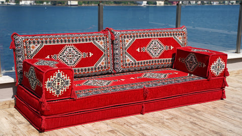 Loveseat Sofa, Arabic Majlis, Turkish Sitting Pillows