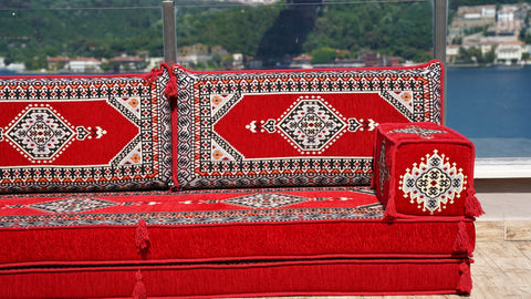 Loveseat Sofa, Arabic Majlis, Turkish Sitting Pillows