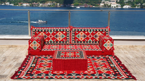 Single Sofa Set, Arabic Majlis Seating Set, Handmade Arabic Sofa