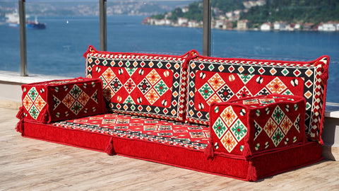 Single Sofa Set, Arabic Majlis Seating Set, Handmade Arabic Sofa