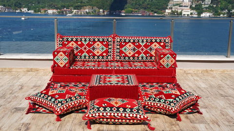 Single Sofa Set, Arabic Majlis Seating Set, Handmade Arabic Sofa