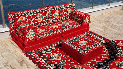 Single Sofa Set, Arabic Majlis Seating Set, Handmade Arabic Sofa