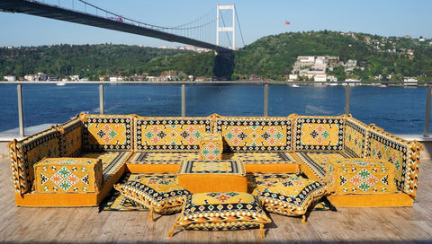 8 Thickness U Sofa Set, Floor Seating Sofa, Moroccan Sofa Set, Majlis Sofa Set