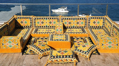 8 Thickness U Sofa Set, Floor Seating Sofa, Moroccan Sofa Set, Majlis Sofa Set