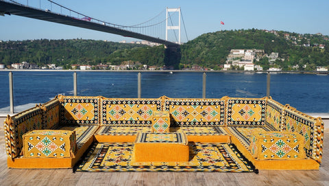 8 Thickness U Sofa Set, Floor Seating Sofa, Moroccan Sofa Set, Majlis Sofa Set