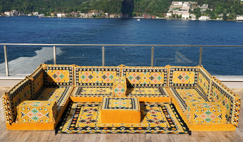8 Thickness U Sofa Set, Floor Seating Sofa, Moroccan Sofa Set, Majlis Sofa Set