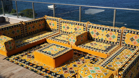 8 Thickness U Sofa Set, Floor Seating Sofa, Moroccan Sofa Set, Majlis Sofa Set
