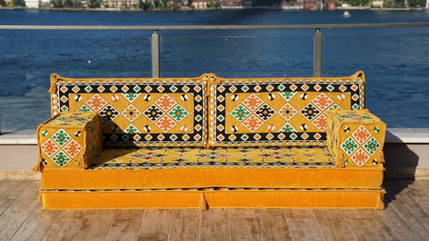 Loveseat Sofa, Floor Seating, Arabic Jalsa Set