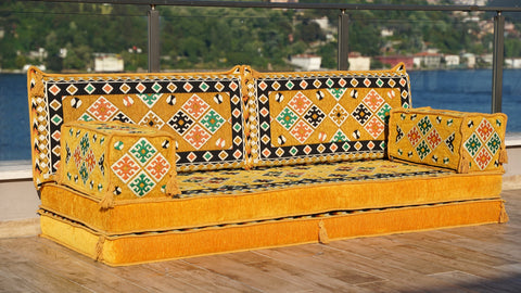 Loveseat Sofa, Floor Seating, Arabic Jalsa Set