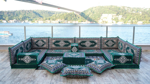 8 Thickness U Sofa Set, Turkish Seating Set, Moroccan Sofa, Arabic Floor Seating