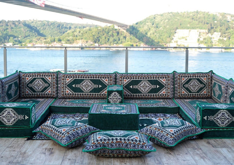 8 Thickness U Sofa Set, Turkish Seating Set, Moroccan Sofa, Arabic Floor Seating