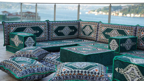 8 Thickness U Sofa Set, Turkish Seating Set, Moroccan Sofa, Arabic Floor Seating