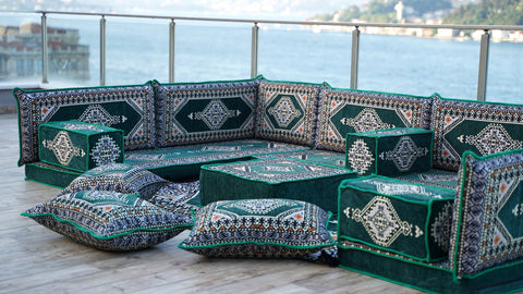 8 Thickness U Sofa Set, Turkish Seating Set, Moroccan Sofa, Arabic Floor Seating