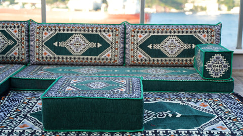 L Shaped Floor Sofa, Floor Seating Set, Majlis Sofa, Arabic Jalsa