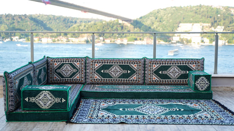 L Shaped Floor Sofa, Floor Seating Set, Majlis Sofa, Arabic Jalsa