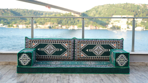 Loveseat Sofa, Turkish Seating Cushions Set, Floor Cushions