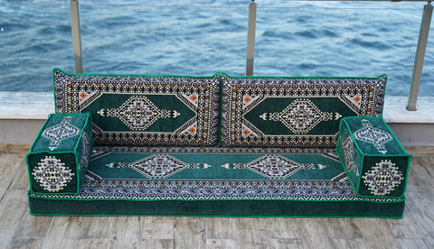 Loveseat Sofa, Turkish Seating Cushions Set, Floor Cushions