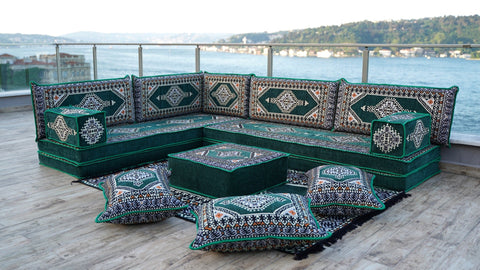 8 Thickness L Shape Sofa, Floor Sofa, Floor Seating Set, Majlis Sofa, Arabic Jalsa