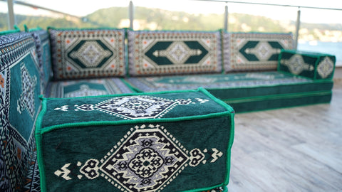 L Shaped Floor Sofa, Floor Seating Set, Majlis Sofa, Arabic Jalsa