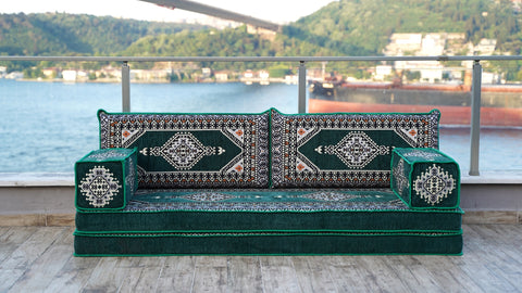 Loveseat Sofa, Turkish Seating Cushions Set, Floor Cushions
