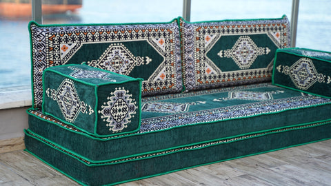 Loveseat Sofa, Turkish Seating Cushions Set, Floor Cushions