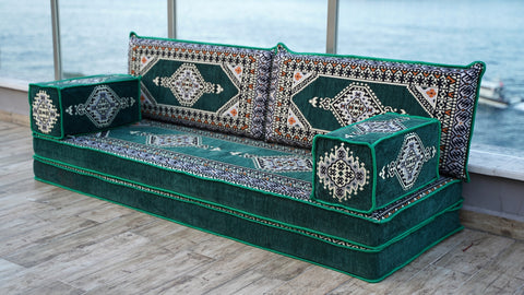 Loveseat Sofa, Turkish Seating Cushions Set, Floor Cushions