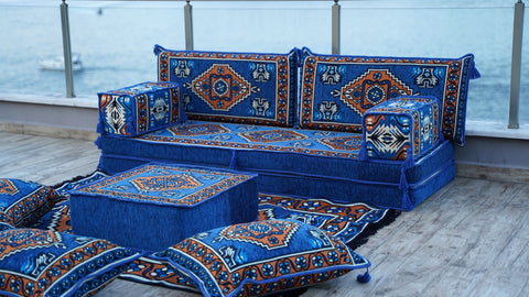 Arabic Sofa, Single Sofa Set, Moroccan Sofa, Floor Cushions