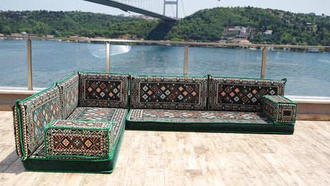 8 Thickness L Shape Sofa, Floor Seating Sofa, Turkish Sofa, Moroccan Sofa Set