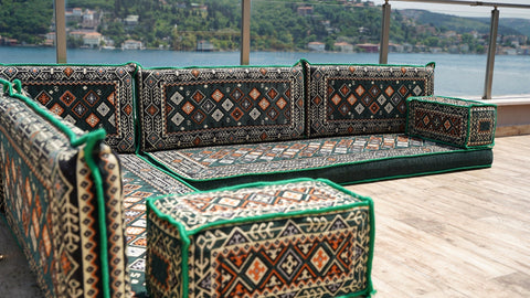 8 Thickness L Shape Sofa, Floor Seating Sofa, Turkish Sofa, Moroccan Sofa Set