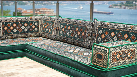 8 Thickness L Shape Sofa, Floor Seating Sofa, Turkish Sofa, Moroccan Sofa Set