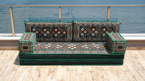 Loveseat Sofa, Turkish Cushions, Arabic Majlis Seating
