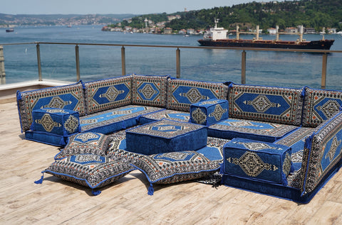 8 Thickness U Sofa Set, Floor Cushions, Moroccan Sofa Set, Arabic Jalsa Seating