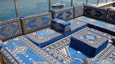 8 Thickness U Sofa Set, Floor Cushions, Moroccan Sofa Set, Arabic Jalsa Seating