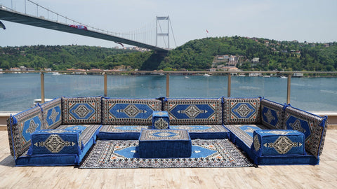 8 Thickness U Sofa Set, Floor Cushions, Moroccan Sofa Set, Arabic Jalsa Seating