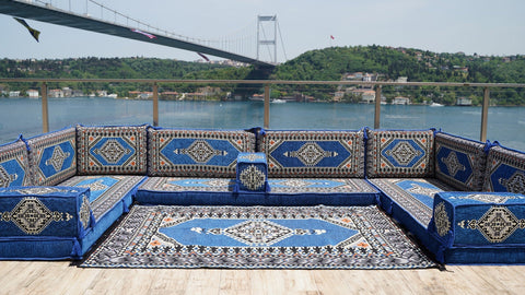 8 Thickness U Sofa Set, Floor Cushions, Moroccan Sofa Set, Arabic Jalsa Seating