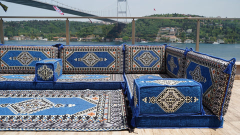 8 Thickness U Sofa Set, Floor Cushions, Moroccan Sofa Set, Arabic Jalsa Seating