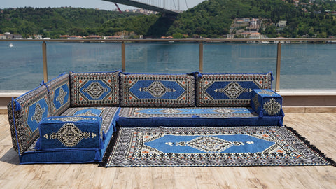 Moroccan Sofa, L Shaped Floor Sofa, Turkish Sitting Pillows