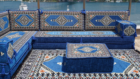 Moroccan Sofa, L Shaped Floor Sofa, Turkish Sitting Pillows
